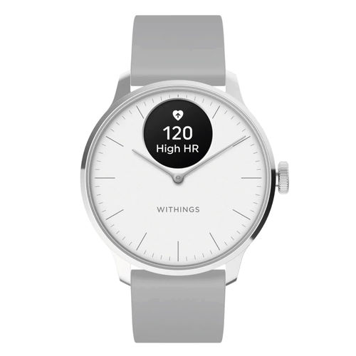 WITHINGS - SCANWATCH LIGHT - silver white grey silicon / 37mm